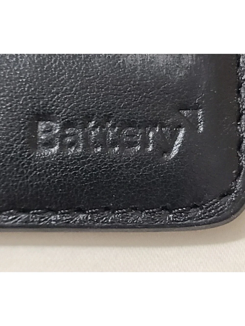 Battery Slim Leather Card Holder Wallet Black Minimalist Front Pocket Organizer